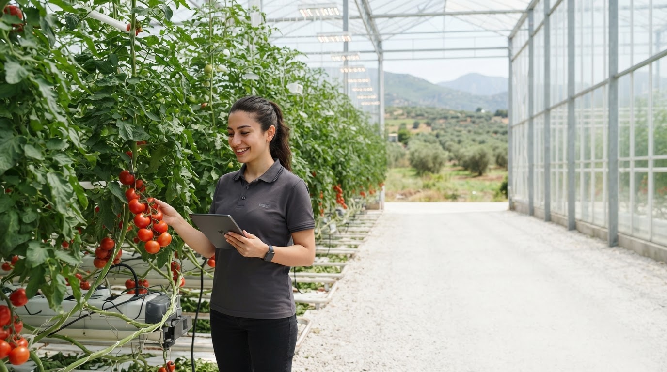 Dinç Verimdenim platformunda veri akışını ve yapay zeka destekli analiz panelini temsil eden görsel